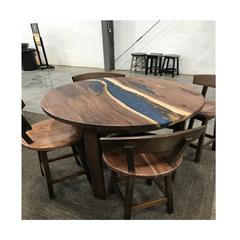 Live Edge Rustic Walnut Pub Set