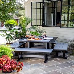 43" Dining Set w/Benches