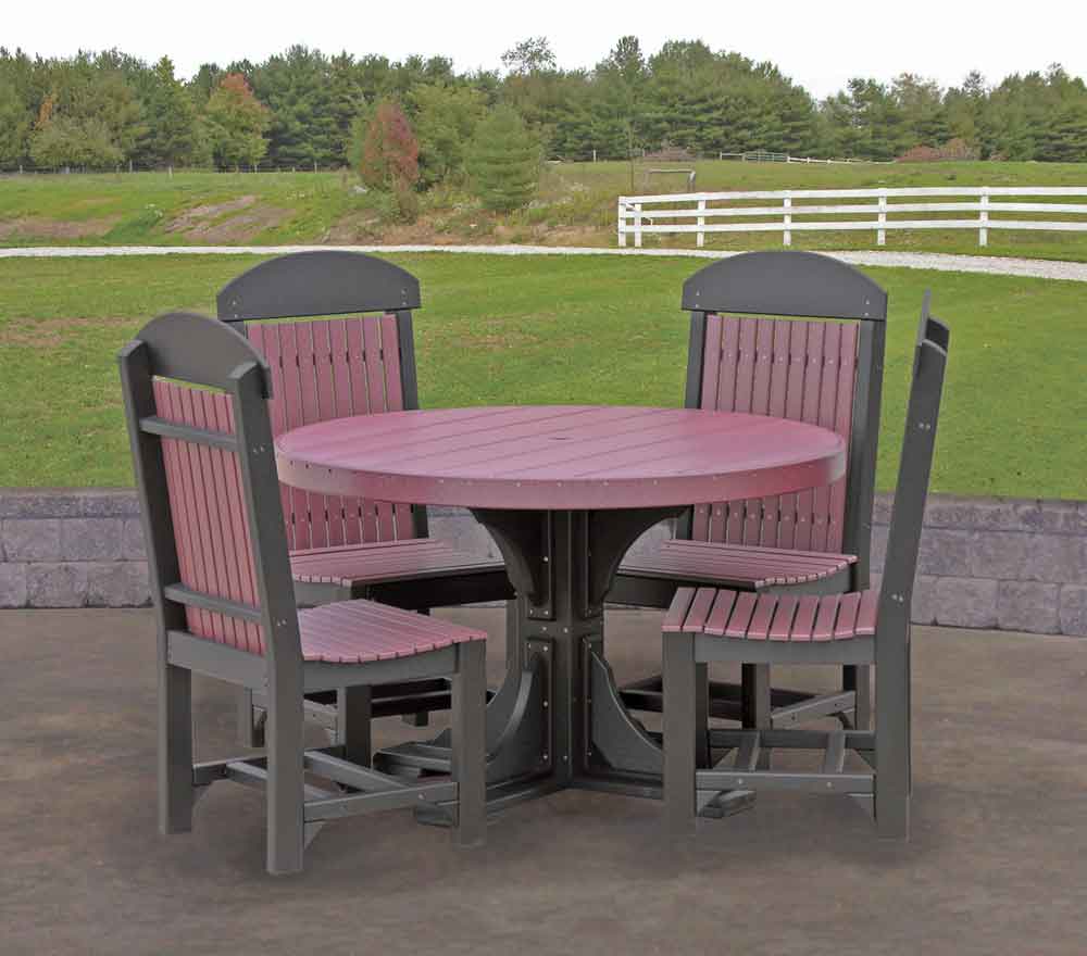 4' Round Set #1  Table, 4 Regular Chairs
