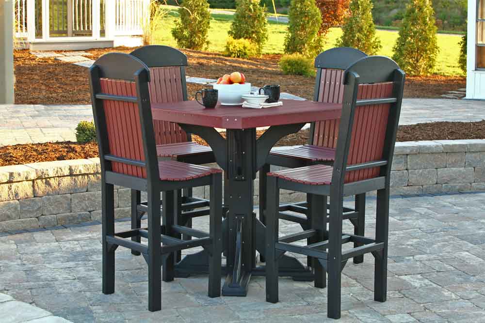 41" Square Set #1  Table, 4 Regular Chairs