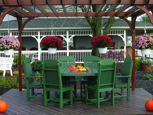 4×6 Oval Table Set with Captain Chairs