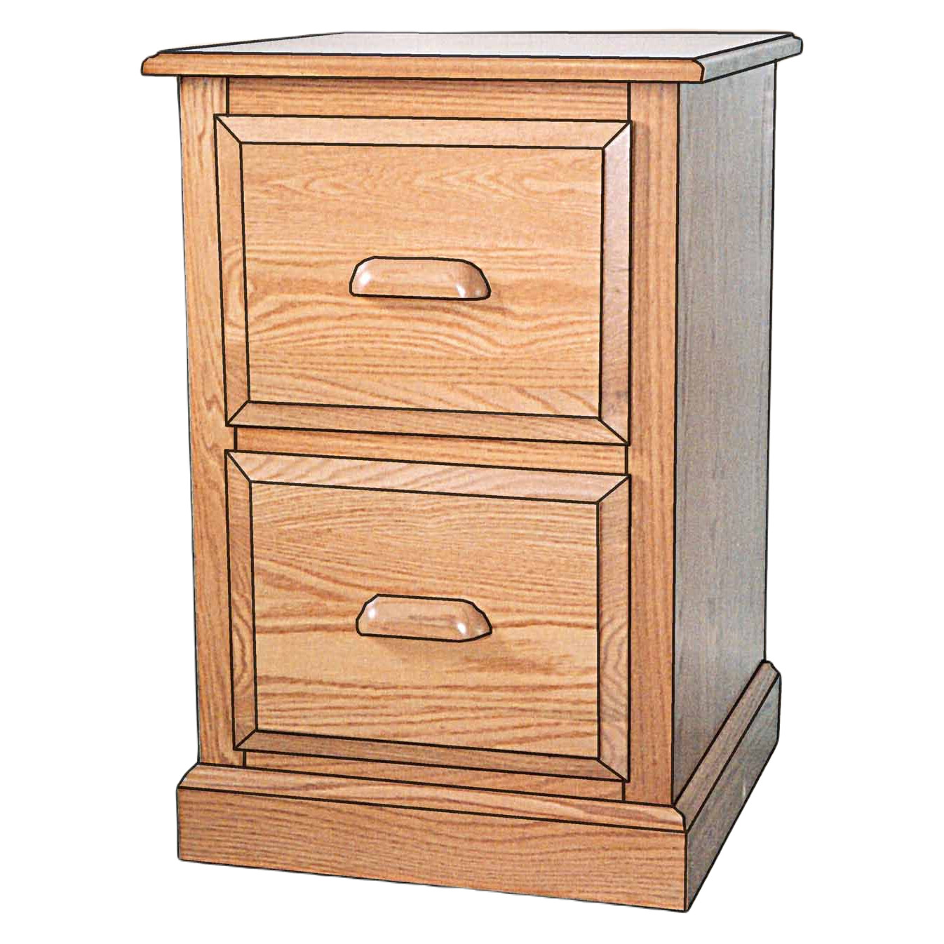 2 Drawer Letter Size File Cabinet