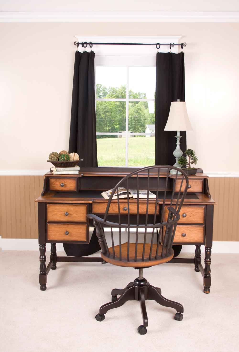 The Glenmont Writing Desk with Cubby Top
