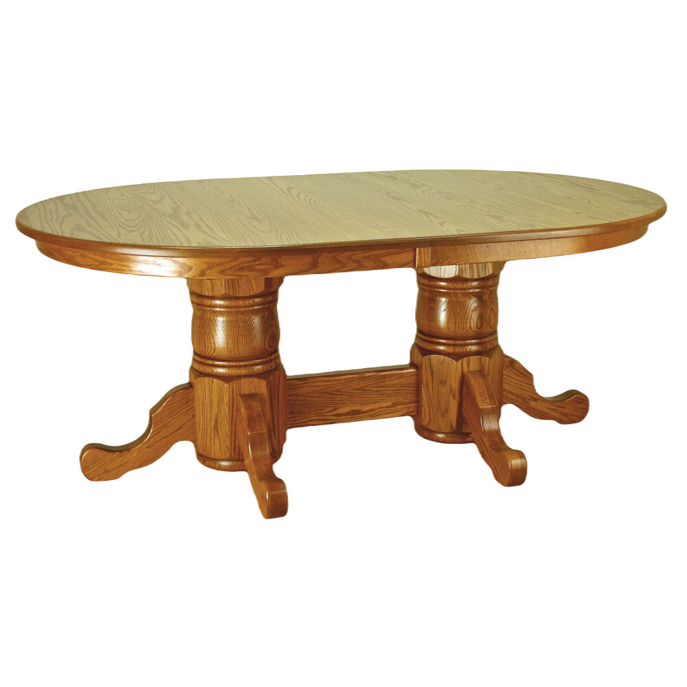 Andover Turned Double Pedestal Table