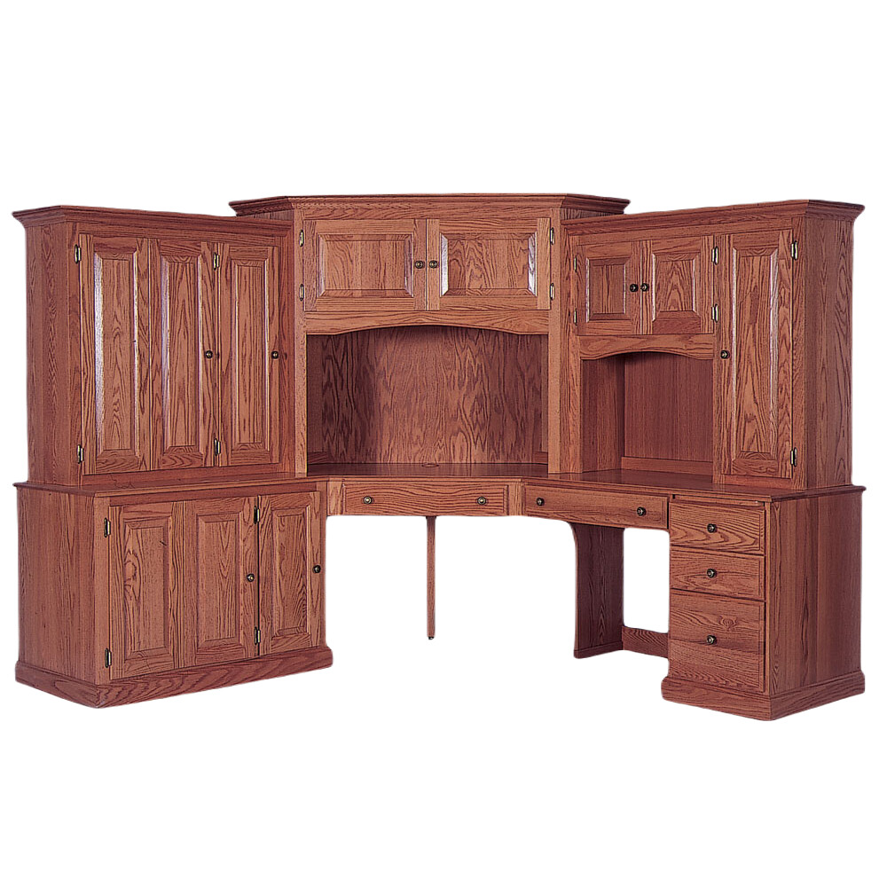 Traditional Style Deluxe Corner Computer Center