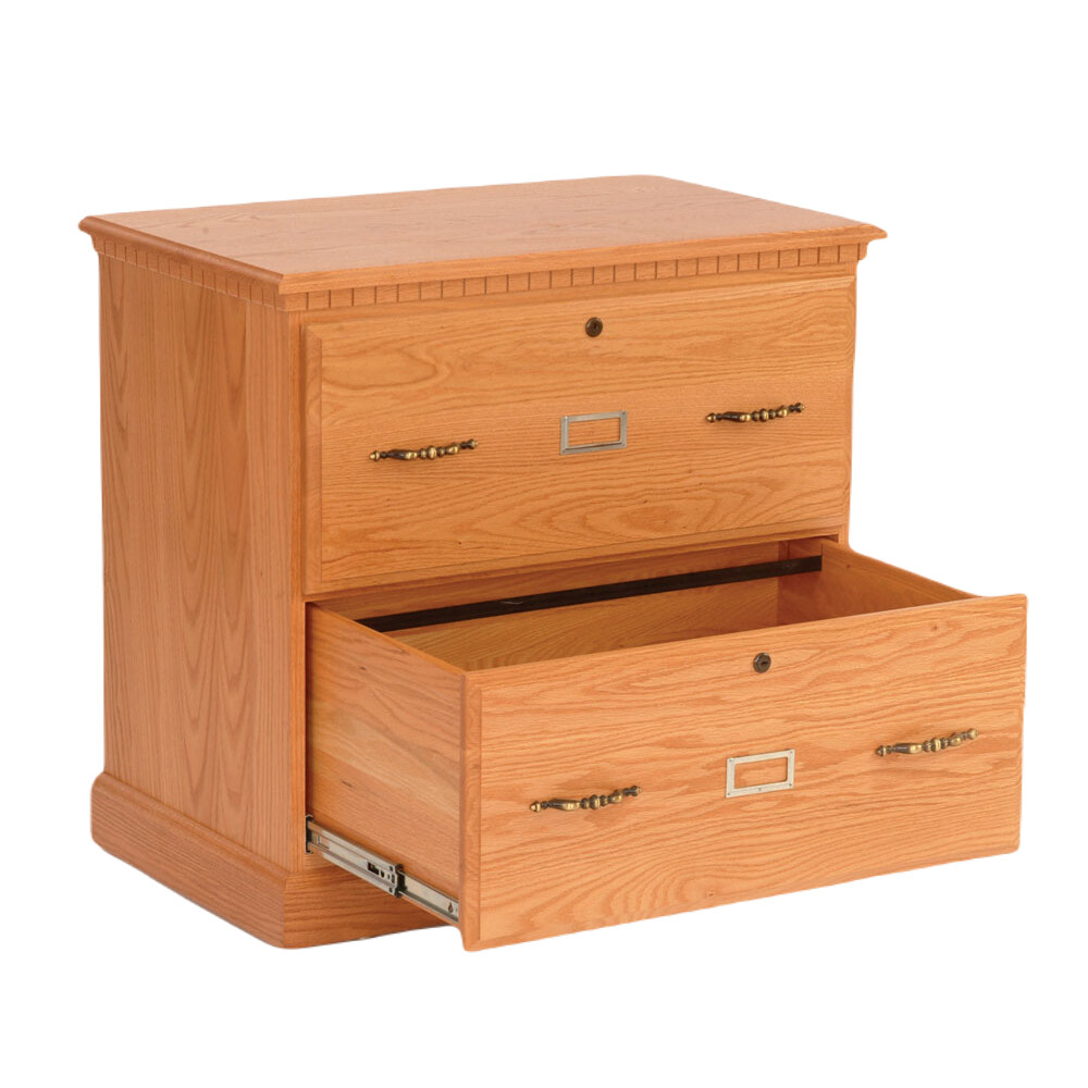 Traditional Style 2 Drawer Lateral File Cabinet