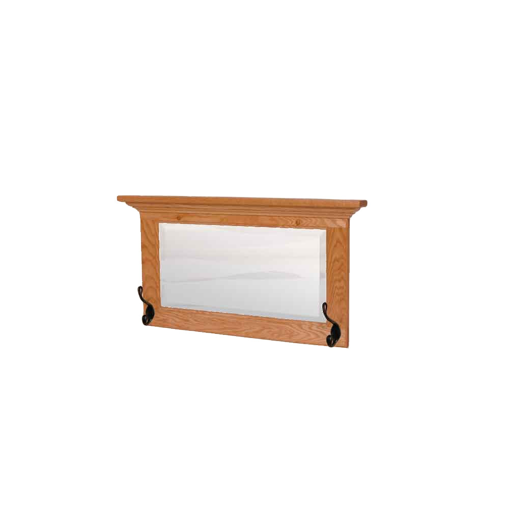Rectangle Hall Mirror with Coat Hooks