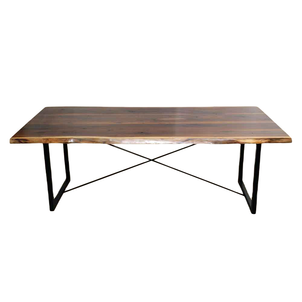 Live Edge Table with Rochester Iron Base