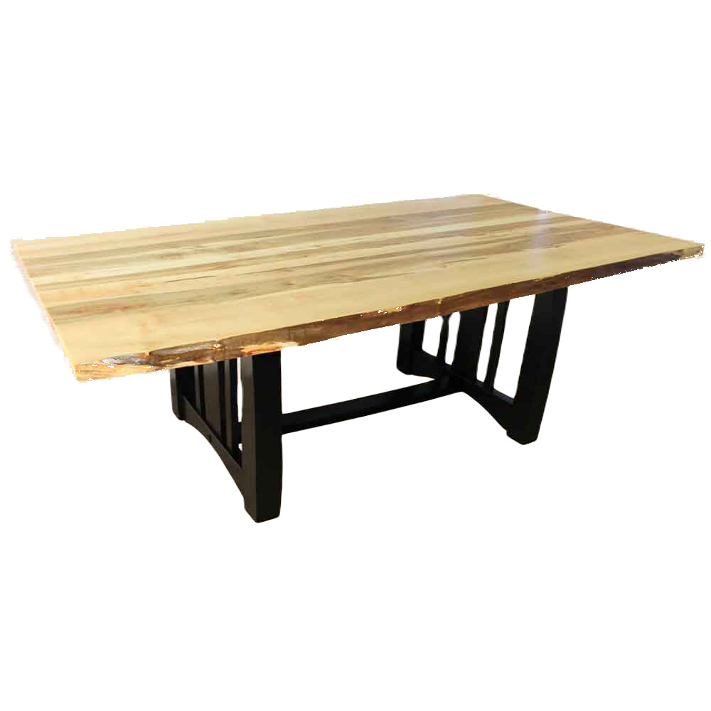 Live Edge Table with Boulder Creek Base
