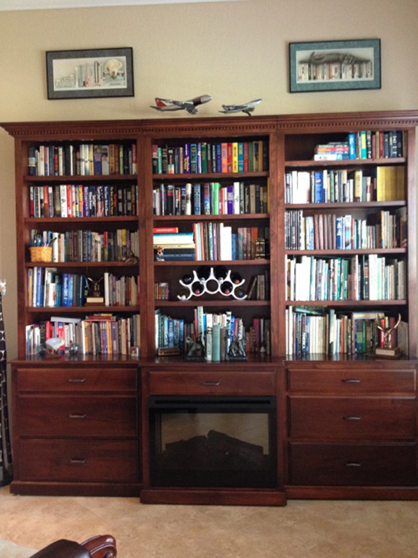 Custom Bookcase Fireplace Unit